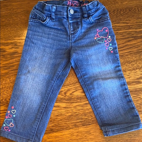 The Children's Place Other - Embroidered Children’s Place bootcut heart jeans 18-24 mos EUC